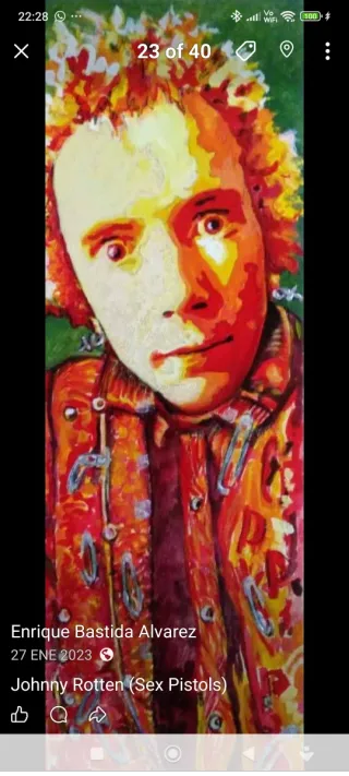 Cuadro Original Músico 20x60 cm 50 €