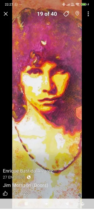 Cuadro Original Músico 20x60 cm 50 €