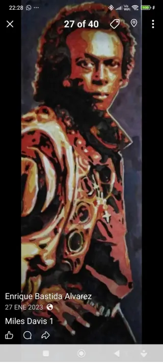 Cuadro Original Músico 20x60 cm 50 €