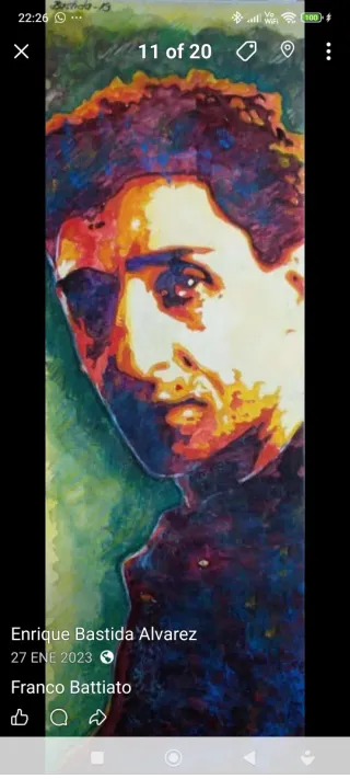 Cuadro Original Músico 20x60 cm 50 €