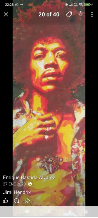 Cuadro Original Músico 20x60 cm 50 €