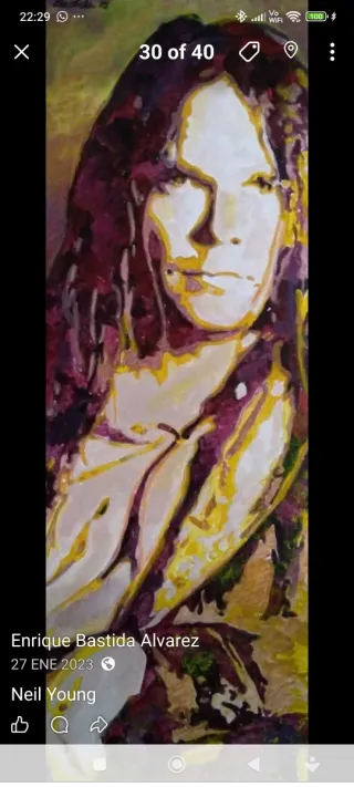 Cuadro Original Músico 20x60 cm 50 €