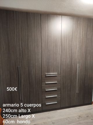 Armario 5 cuerpos madera