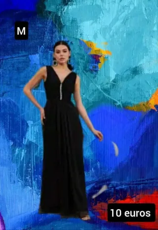 Vestido de fiesta negro talla M