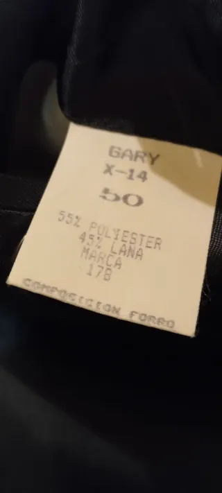 Chaqueta Gary Talla 50 Negra