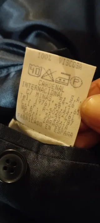 Chaqueta Gary Talla 50 Negra