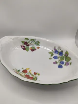 Fuente Bohemia Porcelana Frutas