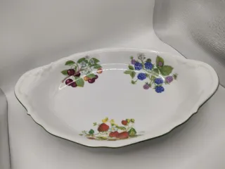 Fuente Bohemia Porcelana Frutas