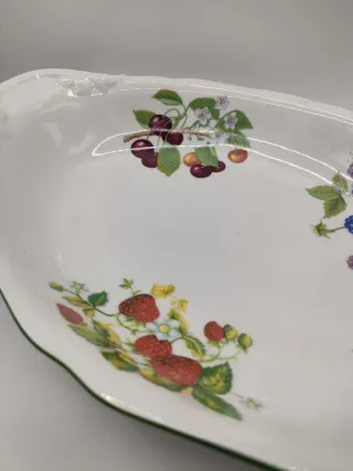 Fuente Bohemia Porcelana Frutas