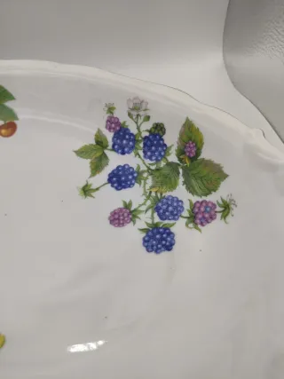 Fuente Bohemia Porcelana Frutas