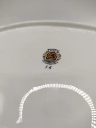 Fuente Bohemia Porcelana Frutas