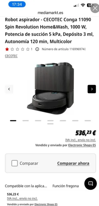 Robot Conga 11090 friegasuelos