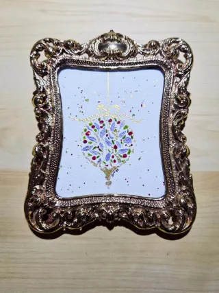 Trío acuarelas navideñas originales + marcos Vinty