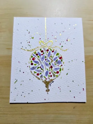 Trío acuarelas navideñas originales + marcos Vinty