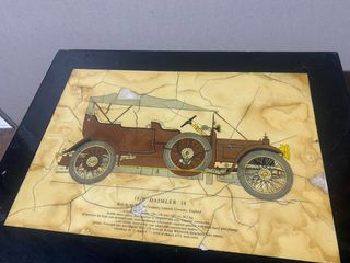 Mesa plegable de metal y madera