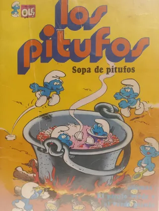 LOTE 5 TEBEOS OLE.LOS PITUFOS.SOPA DE PITUFOS.