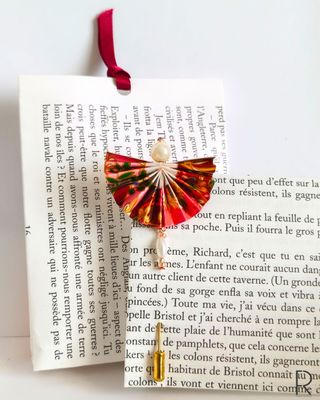 Spilla Origami Ventaglio fatta a mano