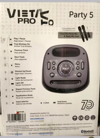 Altavoz Vieta Pro Party 5 Bluetooth