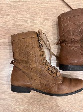 Botines Zara Piel Marrón Talla 39