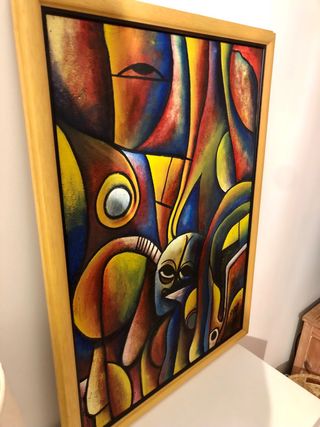 Pintura Abstrata Acrílica Multicolor