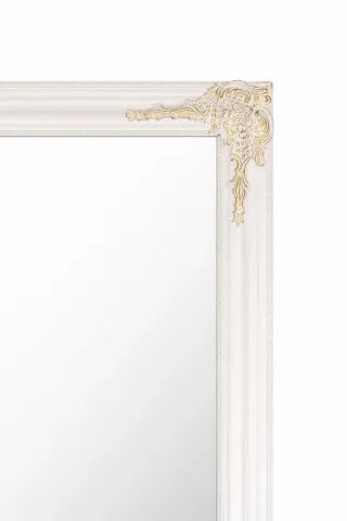 Espejo romántico madera blanco