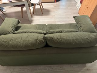 Sofá verde 3 cuerpos