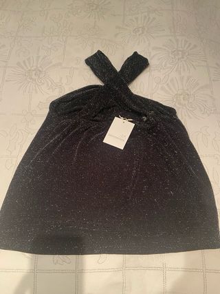 Top fiesta negro con brillos