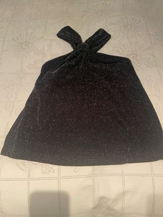 Top fiesta negro con brillos