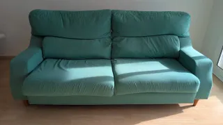 Sofá 3 plazas terciopelo verde