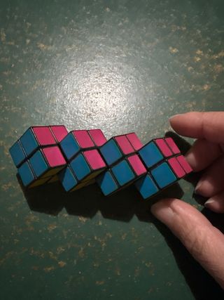 Pack 2 cubos Rubik 2x2 unidos