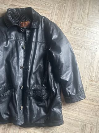 Giacca Pelle Vintage Sergio Dellario Nera