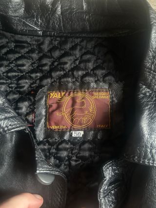 Giacca Pelle Vintage Sergio Dellario Nera