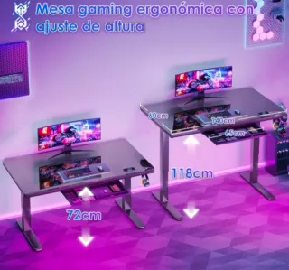 Escritorio Eléctrico OffiGo Ajustable Vidrio