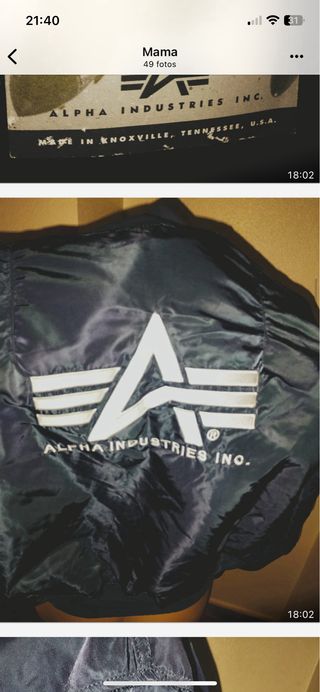 Chaqueta aviador azul