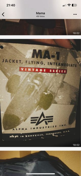 Chaqueta aviador azul