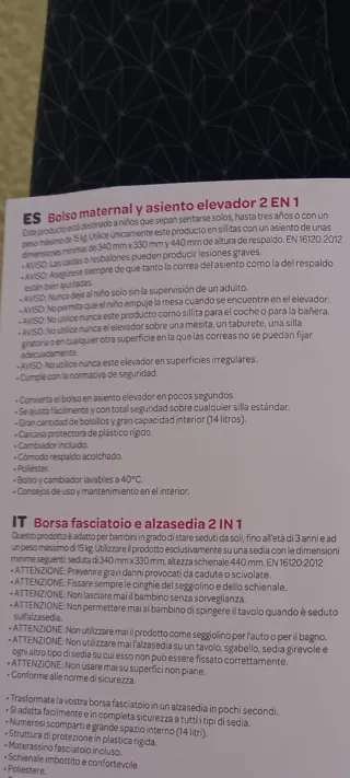Trona portatil marca BebéConfort 2 en 1 Nueva