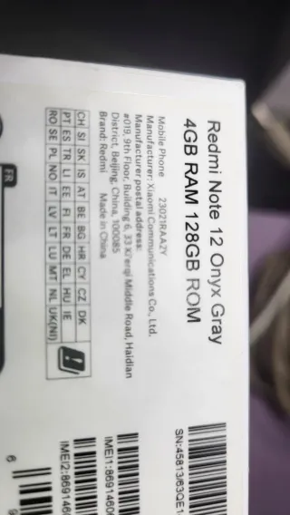 Xiaomi Redmi Note 12 Onyx Gray