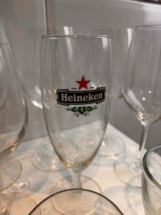 Conjunto copas y vasos de cristal