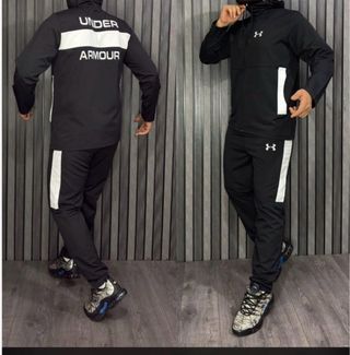 Chándal Under Armour Beige y Negro Hombre