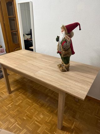 Mesa de comedor extensible de madera