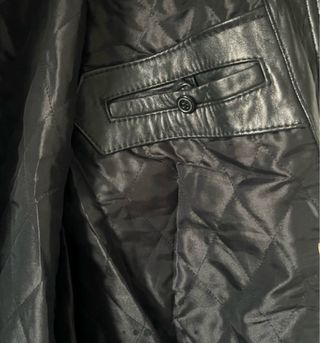 Chaqueta de piel hombre negra.