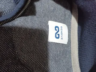 Jersey caballero azul marino con cremallera