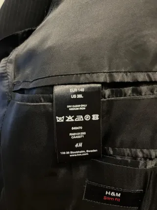 Traje H&M Negro Hombre