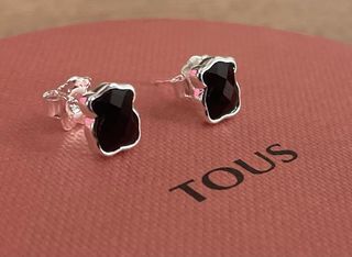 Pendientes Tous Onix Plata