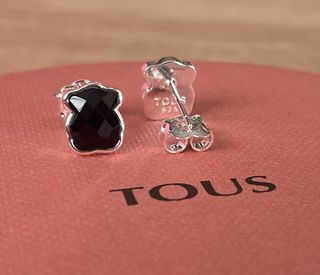 Pendientes Tous Onix Plata