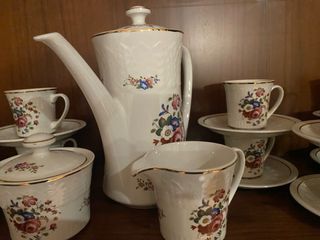 Juego de café porcelana Pontesa , 12 tazas