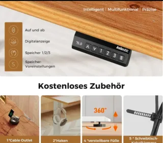 Escritorio Elevable L Agilestic 160x140