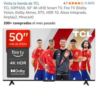 Televisor TCL 50 4K UHD Smart TV