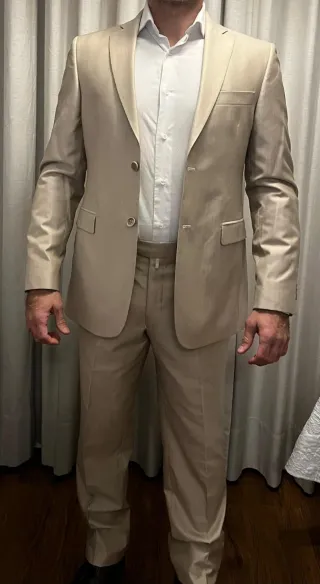 Traje de hombre beige Caramelo