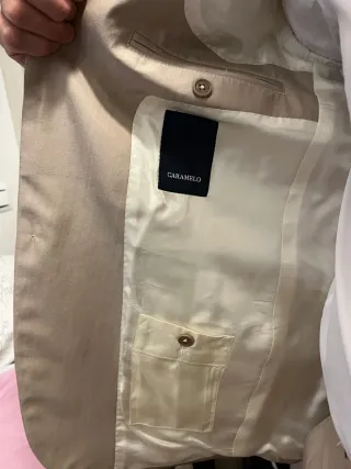 Traje de hombre beige Caramelo